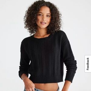 Aeropostale Women's Black Crew Neck Sweater women’s size medium New